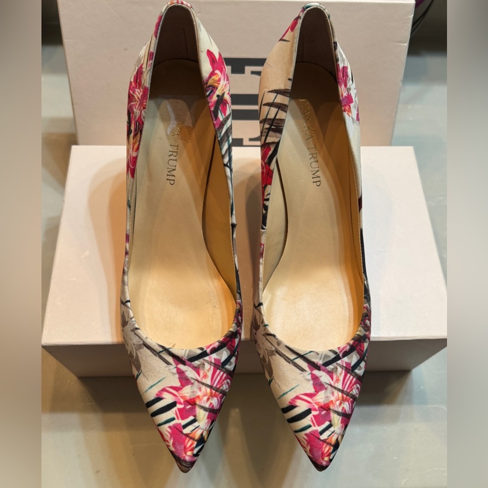 Ivanka Trump Pink Multi Fabric Pumps